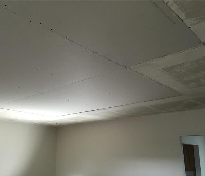 Ceiling replaced after being dried out. 
